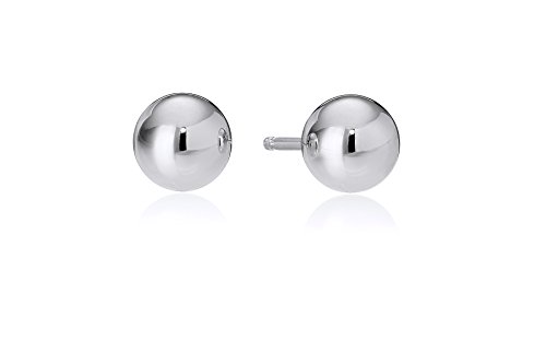 Amazon Essentials Sterling Silver Polished Ball Stud Earrings (4mm)