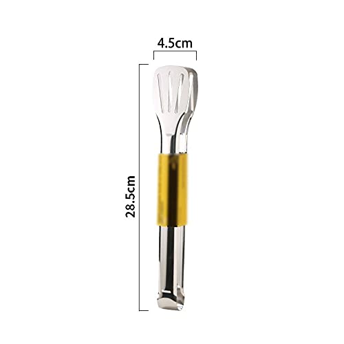 Pinzas de cocina, Pinzas for barbacoa Cook de acero inoxidable plateado 12/7 pulgadas(Silver)