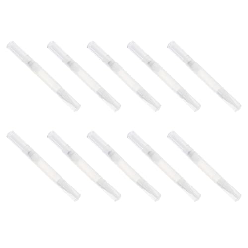 Tofficu Bolígrafo Cosmético para Uñas de Gel, 10 Piezas de Envases Rellenable de Aceite Nutritivo de 3ml, Material Pp, Adecuado para Viajes y Manicura Profesional