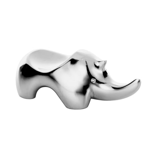 HOLIDYOYO Zinc Alloy Rhino Shaped Chopsticks Rest and Spoon Fork Holder for Dining Table Smooth Surface present Elegant Design Keeps Table Clean