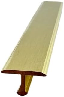 2.5m Brass T Bar Profile 10mm (Brushed Brass)