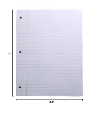 Top Flight Filler Paper, 8.5 x 11 Inches, Wide Rule, 200 Sheets (12803) White