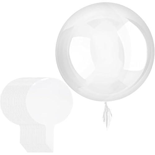 Ballons Bobo 24 pouces transparents en PVC pour décoration LED de fête lot de 25 pièces