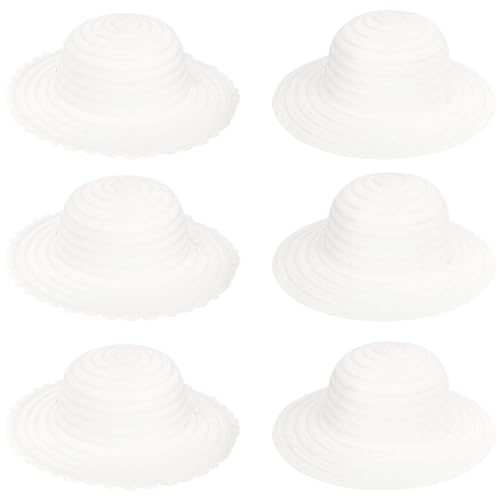 MAGICLULU 6pcs Diy Straw Hats for Boy Girl Creative Hand-painted Graffiti Hats for Dancing Parties Craft Supplies for Years Old Lightweight Decorative for Unique Designs
