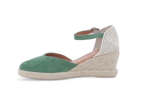Espadrilles compensées en daim vert Melluso d'exception - 4