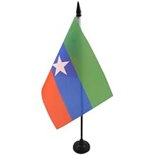 Ogaden separatist Table Flag 5 x 8 - ogadena autonomist Desk Flag 21 x 14 cm - Black plastic stick and base - AZ FLAG