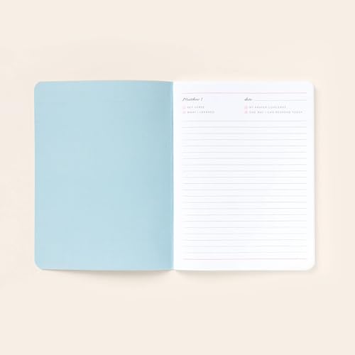 Journal biblique du Nouveau Testament – (lot de 4) | 15,2 x 20,3 cm | 72 pages | Liste de contrôle de lecture de la Bible | Marque-page imprimé avec Galates | Carnet d'Écritures | Journal inspirant | – vue 5