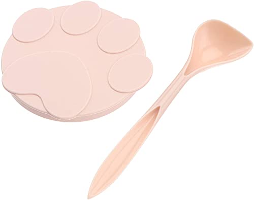 ELECDON Pet Food Can Lids and Spoons, Universal BPA Free Silicone Can Lids Covers for Dog and Cat Food, One Can Cap Fit Most Standard Size Canned Dog Cat Food (Pink)
