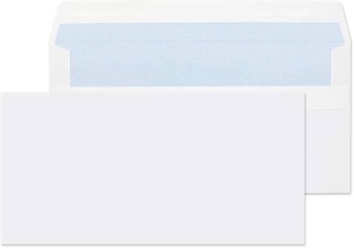 Image of RFE Pack of 1000 - DL White Mailing Envelopes Self Seal for Posting mailing Home Office, Ecommerce and Business 80gsm 110 x 220mm