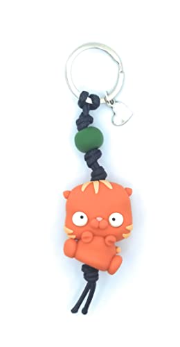 Fimo Portachiavi gattino rosso