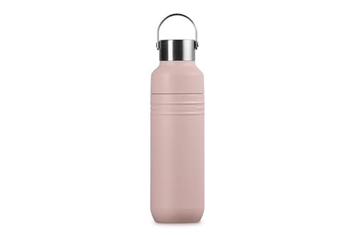 Image of Le Creuset Stainless Steel On The Go Water Bottle, 16 oz., Shell Pink