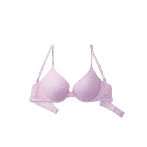 Victoria's Secret Pink Wear Everywhere Push Up Bra, Moderate Coverage, Padded, Smoothing, Bras For Women, Purple (38C) #TOP20