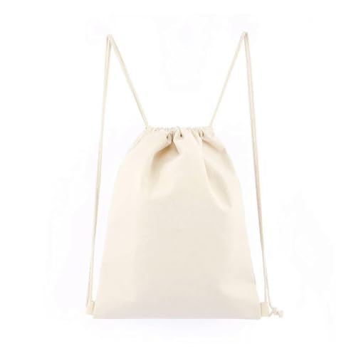 LQHYDMS Mochilas Escolares Bolsa De Fitness De Doble Hombro Con Cuerda De Extracción De Algodón Bolsa Deportiva Con Correa De Lona Para Hombres Y Mujeres-blanco