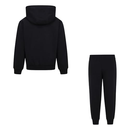 Nike KIDS Fleeced-Cotton Blend Hoodie and Joggers GRADIENT FUTURA BLACK Set2