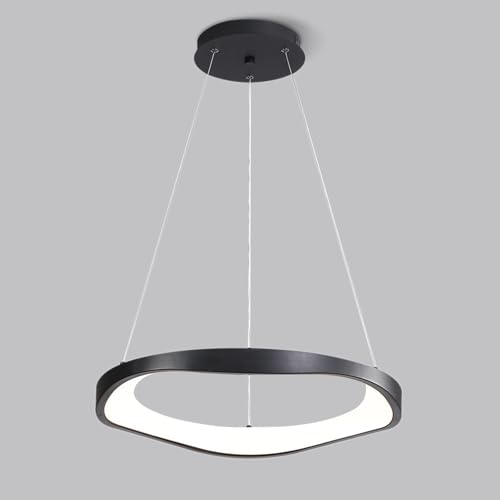 Lampe suspendue pour salle à manger ronde et design noir 32W