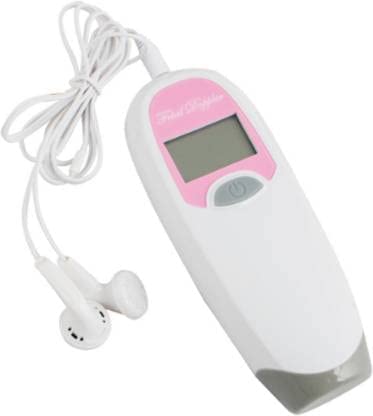 Shakuntla Portable Pocket Fetal Doppler LCD Fetal Heart Rate Detector Ultrasound Baby Monitors in Home Pink, White, Purple Fetal Doppler