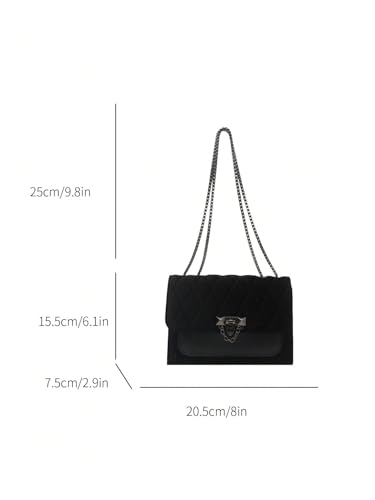 Image of RoseSeek Women's Leopard Print Chain Shoulder Bag Metal Buckle Handbags Leather Clutch Purse