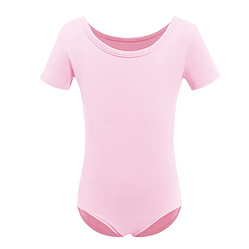 Justaucorps de danse fille anti frottement en coton souple rose 6-7 ans