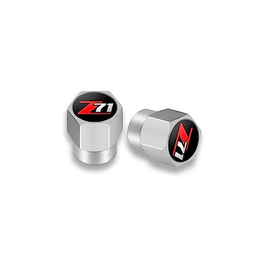 4 Pcs Car Tire Air Valve Caps For Z71 Chevy Silverado Colorado - Auto Wheel Tyre Dust Stems Cover With Logo Emblem Waterproof Dust-Proof Universal Fit Cars, Suv, Truck, Motorcycles #TOP1