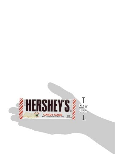 Hersheys Candy Cane Mint Candy with Candy Bits Candy Bar, 1.55-Ounce Bar (Pack of 6)