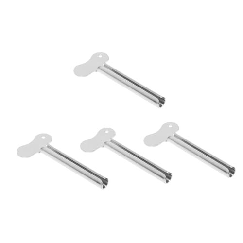CALLARON 4pièces Presse-dentifrice à Clé Acier Inoxydable Presse-tube De Dentifrice à Clé Presse-tube De Dentifrice Compact Et Facile à Utiliser