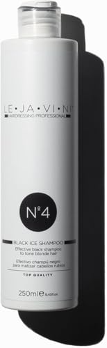 LEJAVINI N4 | Schwarzes Silbershampoo für blondiertes und aufgehelltes Haar | Black Ice Haarshampoo mit Farbpigmenten | Entfernt Gelb- und Orangestich | Professionelle Haarpflege | 250 ml