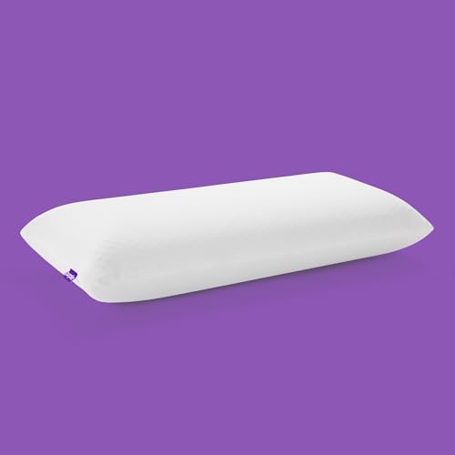 Purple Harmony Pillow – Talalay Latex Foam Cooling Pillow for Combo or Side Sleepers, 360º Hex GelFlex Grid for No-Pressure Support and Luxurious Weightless Feel - King, Medium Feel, Tall Height by Purple - Used condition - US$210.11