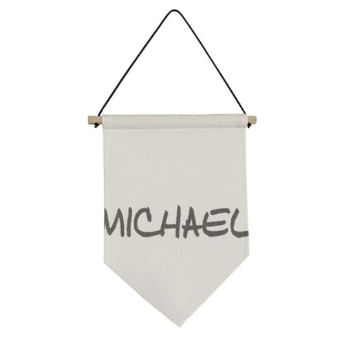 Drapeau en toile Michael idée cadeau bannière prénom