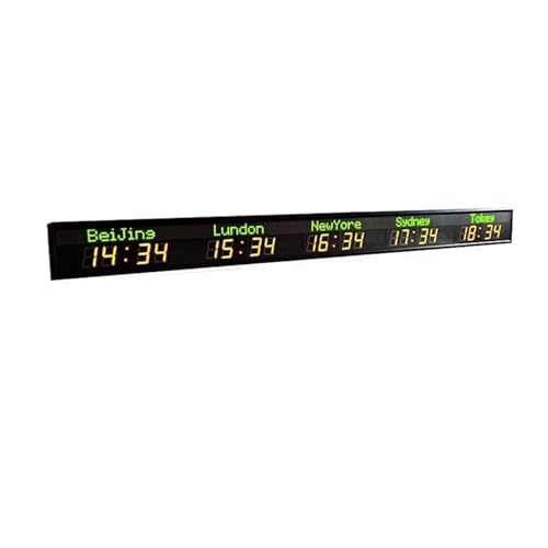 Cronómetro digital con reloj de pared LED y zona horaria miniatura 2