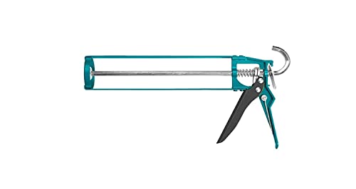 Total Tools - Pistola Aplicador de Silicona | Longitud de 230 mm | Plato de Empuje Doble | Mango Ergonómico de Aluminio | Acero | Resistente a la Corrosión Cover