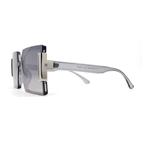 SA106 Womens Rimless Mod 90s Squared Butterfly Designer Sunglasses3