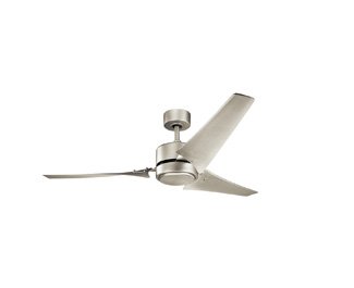 Kichler Rana LED 60" Fan with Etched Cased Opal Glass in Brushed Nickel Finish and Nickel Blades - Image 2