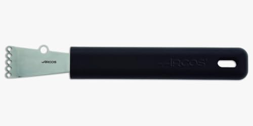 Arcos Râpe à Zeste Acier Inoxydable 40 mm - Manche Ergonomique Noir - Outil de Cuisine Polyvalent pour Agrumes et Plus