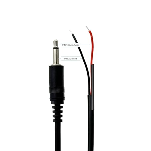 Cable reparación audio 3.5mm mono 1 pie 10 unidades miniatura 2