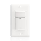 ECOELER Motion Sensor Light Switch, PIR Motion Detection Wall Switch with Adjustable Sensitivity, OCC/VAC Selectable, Neutral Wire Required, Single Pole Occupancy Sensor for Bathroon, Laundry