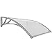 PrimeMatik - Auvent de Porte et fenêtres 120x100cm Marquise Solaire abri banne entrée Protection Gris