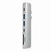Satechi Aluminum Type-C Pro Hub Adapter for 2016/2017 MacBook Pro 13” and 15” 40Gbs Thunderbolt 3, 4k HDMI, Pass-Through Charging, SD/Micro Card Reader and 2 USB 3.0 Ports (Silver)