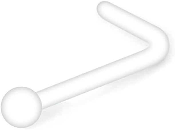 Miniatura 4 de Anicina Anillos transparentes para la nariz para el trabajo, retenedor de piercing transparente de herradura, retenedor de tabique de plástico