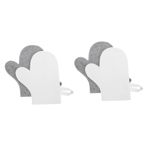 Sosoport 2 Juegos Guantes De Sauna De Fieltro Depurador Corporal Exfoliante Limpiador Exfoliating Gloves Quita Grasas Fregadores De Espalda Guantes De Baño Cómodos Sintió 2 Piezas * 2