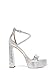 Michael Kors Women's Cami Platform Sandal, Silver, 7.5