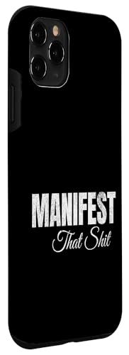 Coque pour iPhone 11 Pro Manifest That Stuff – Typographie de motivation audacieuse – vue 3