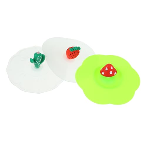 FUNOMOCYA Sealed Silicone Mug Cover Drink Cup Cover Prevents Leak Food Grade Silicone Random Color
