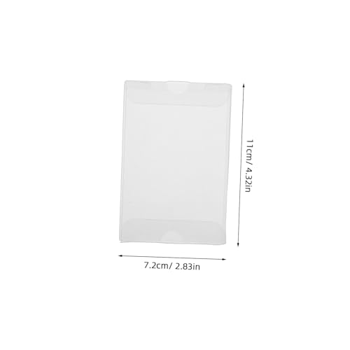 CONGARTENO 10pcs Clear Plastic Cassette Tape Storage Cases High Transparency PVC Audio Tape Box Stackable Design for Compact Organization and Display for