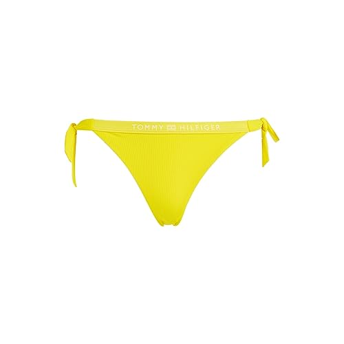 Image of Tommy Hilfiger Womens Tie Side Bikini Bottoms Vivid Yellow L