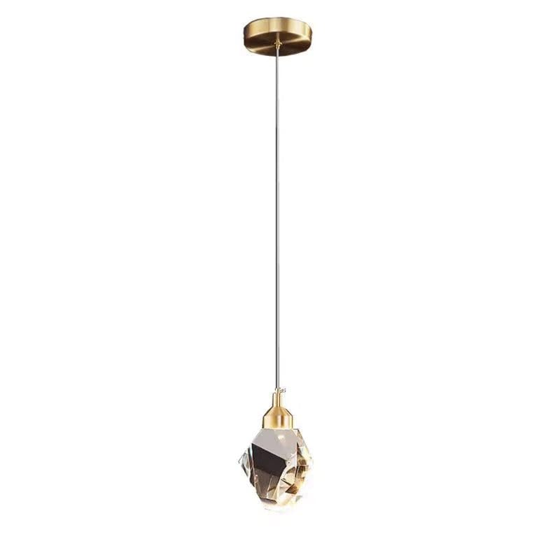 Mini lampada a sospensione in cristallo Lampada da cucina moderna a isola LED in ottone Lampada a sospensione con cavo regolabile Lampadario for sala da pranzo Comodino camera da letto