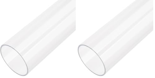 Image of OLYCRAFT 2.2x9.8 Inch Acrylic Tube 2 Inch ID Round Acrylic Tube Clear Rigid Tube Acrylic Round Tube Long Acrylic Round Tube for Water Cooling System Supplies Lamps Accessories (Pack of 2)
