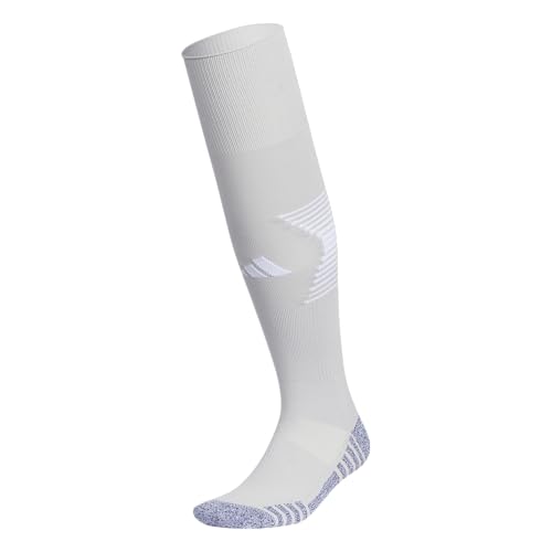 adidas Speed 3 Soccer Socks (1 Pair), Team Light Grey/White/2, Large