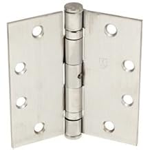 Hager 1279B0045004526D0N Architectural Hinge, 4.5"x4.5", US26D NRP Finish Pack of 3