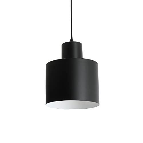 Suspension Lussiol 250703 plafonnier noir en aluminium style contemporain