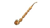 Dr. Watson - Wooden Tobacco Pipe, Churchwarden shape, Handmade from Natural Wood (Pictographs)
